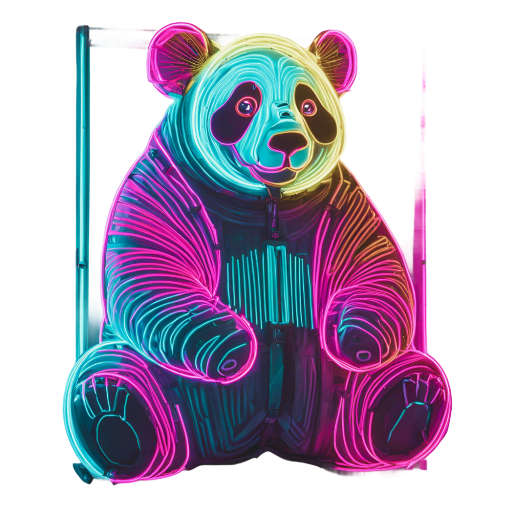 Neo Panda light with pink and blue colours